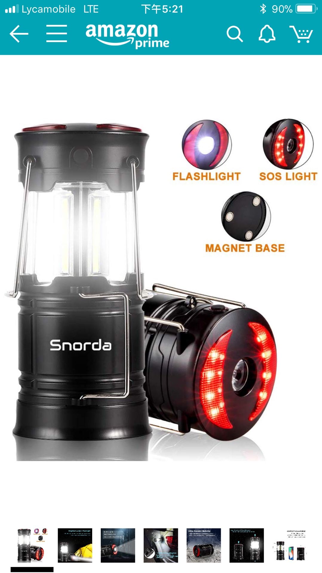 Brand new Snorda 2 Pack LED Camping Lantern