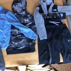 North Face, Under Armour & Vineyard Vines Boys Sweatshirts and Pants 