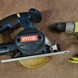 Ryobi Drill And Circular Hand Saw 