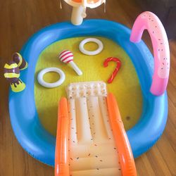 DREO Inflatable Play Center, 98" x 67" x 32" Kiddie Pool with Slide