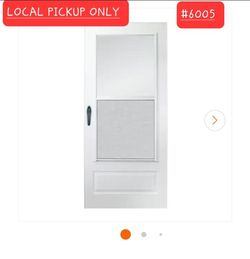 ➿ 200 Series 36"x 80" White Universal 3/4 Light Mid-View Aluminum Storm Door #6005
