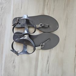 Women's gray size 7 coach sandals
