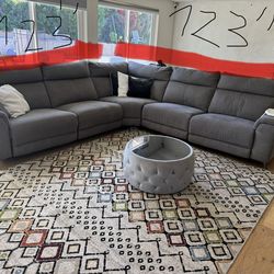Gray Recliner power  Sectioanl Sofa
