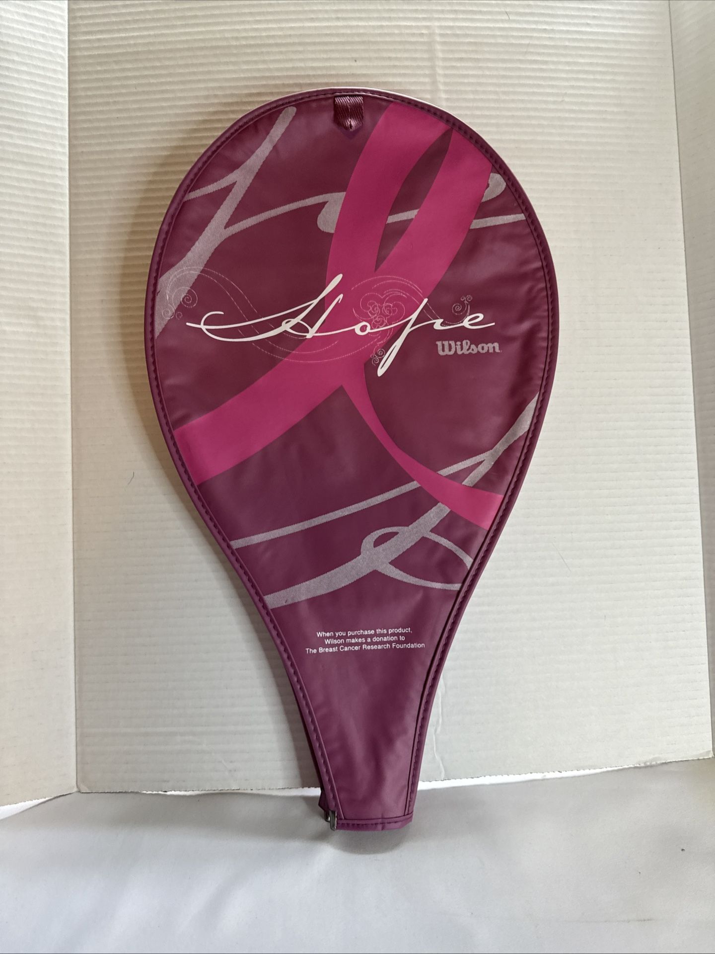 Wilson HOPE Tennis Racket Cover Breast Cancer Awareness.