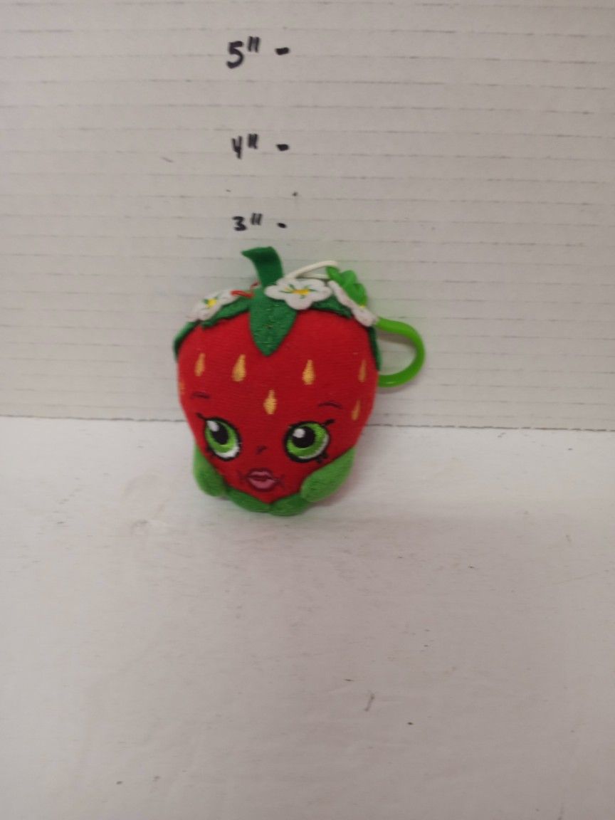 Strawberry Shopkin Mini Keychain