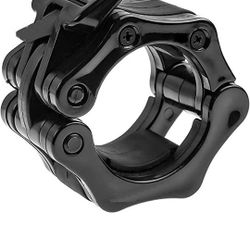 Iron Lab Olympic Barbell Collar Pair of 2" Inch Pro ABS Locking Set of 2 Black Clamps Perfect for Pro Crossfit Strong Lifts and Olympic Training Profe