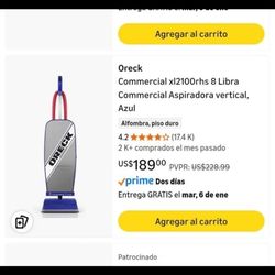 Oreck XL2100RHS Commercial Upright Vacuum Cleaner, Professional Quality, Bagged, for Carpets and Hard Floors