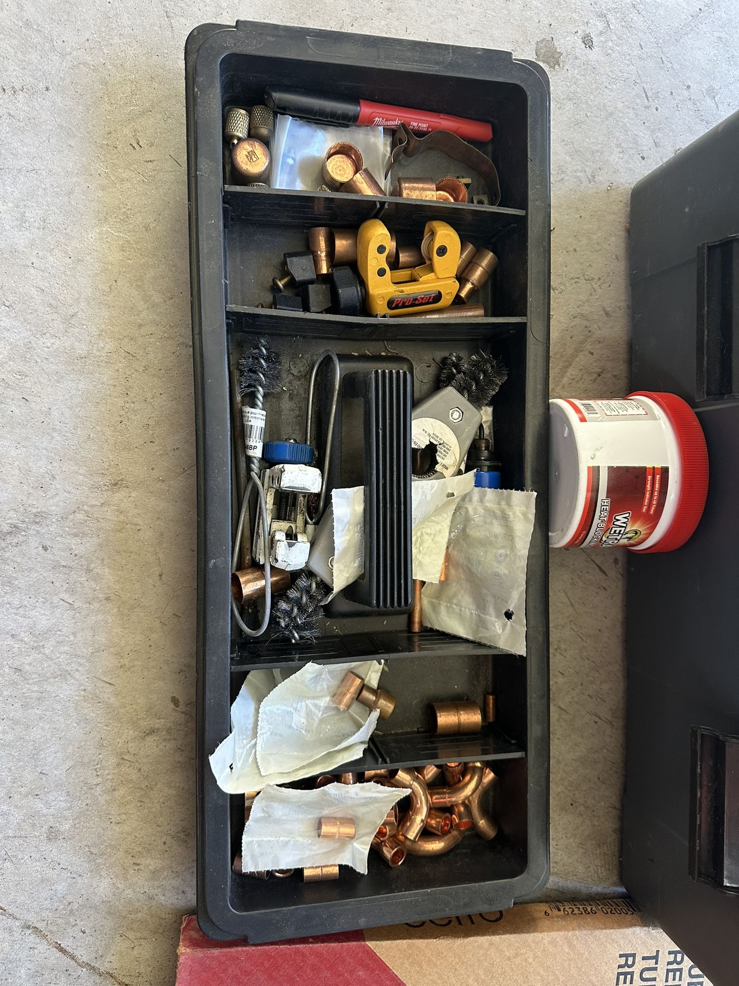 Cooper Fittings, Tool Box, 50 Feet Of 3/8” Copper Tubing