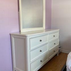 White Dresser And Night Stand 