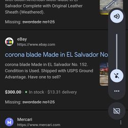 Ccross ion sword made in El Salvador no.152