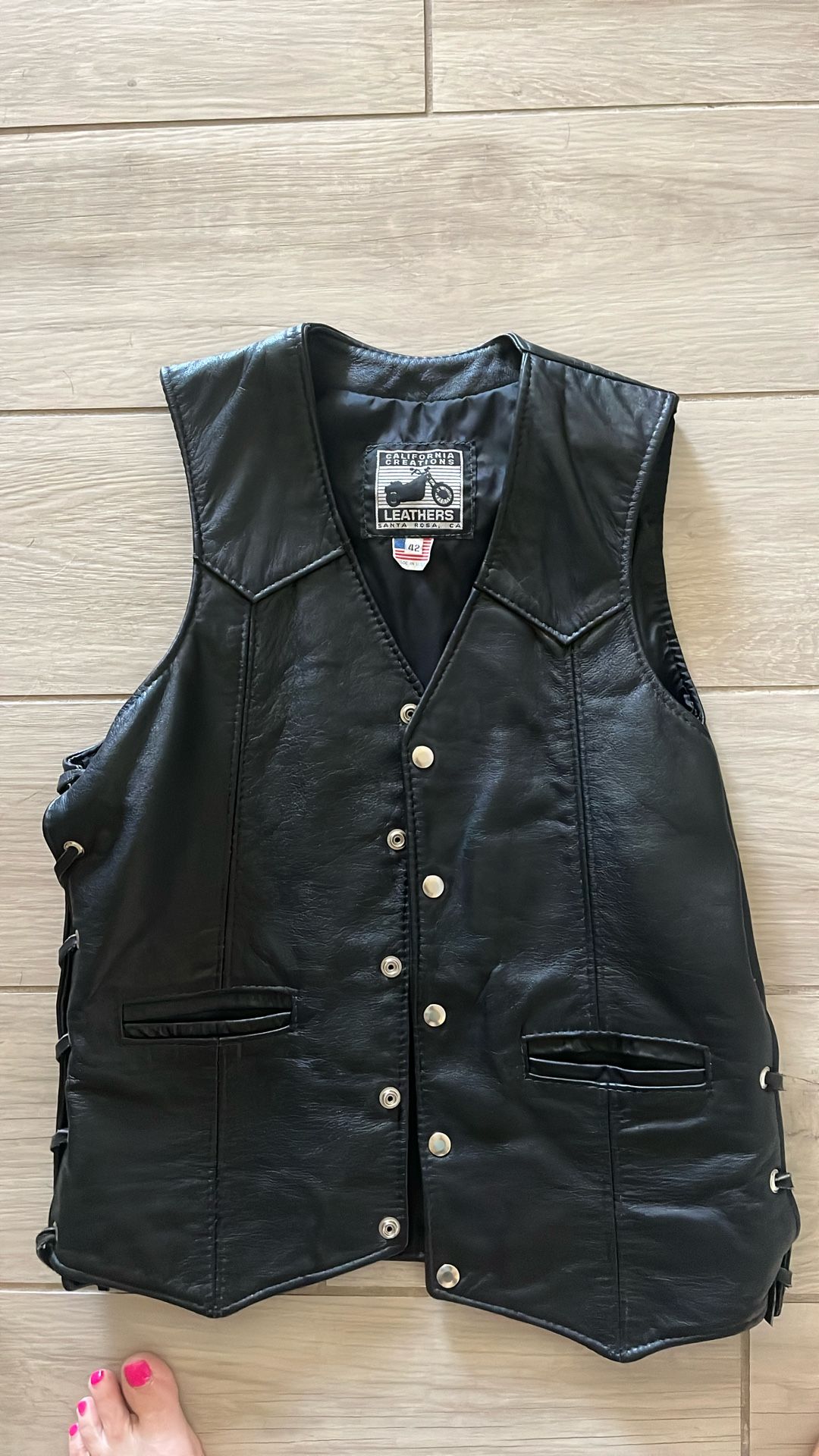 California Creation Leather Vest