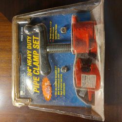 Pittsburgh 2 piece 3/4" Heavy Duty Pipe Clamp Set - Item #31255 Cast Iron New