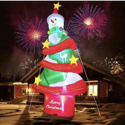 Outdoor Christmas Decorations Inflatables - 12 Ft Christmas Decor About Christmas Tree with RGB Led Lights, Blow up Christmas Inflatables Clearance fo