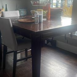 Solid Wood Dinning Table- High Top