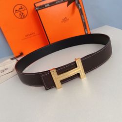 Herme*s Men’s Belt With Box New 