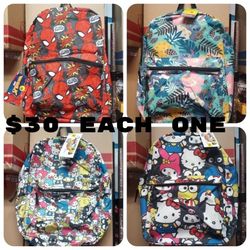 SPIDER-MAN, STITCH OR HELLO KITTY & FRIENDS BACKPACK 👆 PRICE IS FOR EACH ONE👆