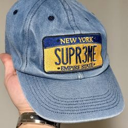 Supreme license plate Cap Hat Denim SS25
