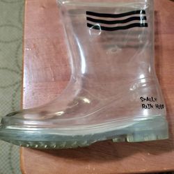 Clear Unisex Rain Boots kids Size 11