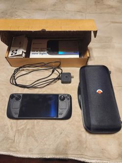 Valve Steam Deck OLED 512GB Black Handheld Console Bundle Excellent Condition.