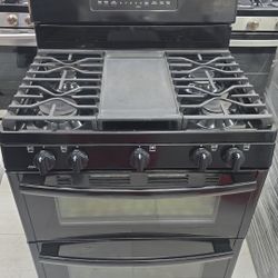 Ge Gas Stove 5 Burner 30 Inches Double Oven 