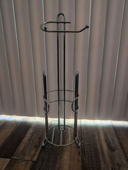 Metal Freestanding Toilet Paper Holder and Storage Stand