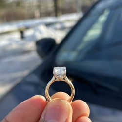 3.03 Carat Lab-Grown Cushion Brilliant Diamond Ring - IGI Certified