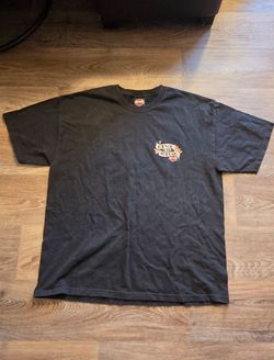 Harley-Davidson Black Short Sleeve Tee with Orange 'Live to Ride' Chest Emblem