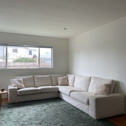 Linen Sectional Couch with removable/washable covers