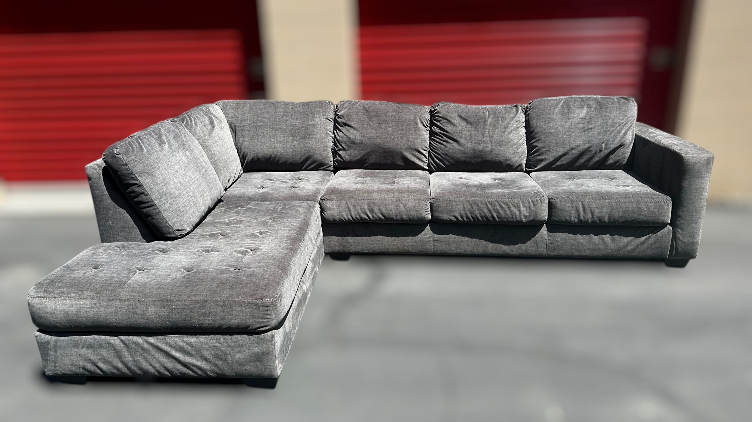 Free Delivery Ashley gray 2pc sectional couch sofa