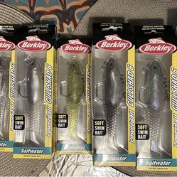 (Lot of 17 )Berkley  CullShad 6in Swimbait Multicolor  Saltwater Soft Lure