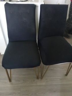 Chairs With Black Covers