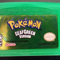 Nintendo Gameboy Advance Pokemon Green Leaf Repro