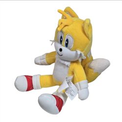 Jakks Pacific Sonic The Hedgehog 3 Tails Fox Plush 9" Stuffed Animal Yellow SEGA