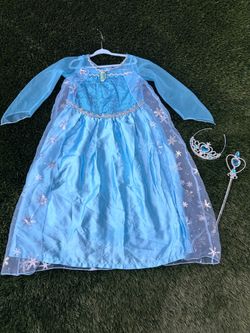 Elsa Frozen Princess Costume Dress with Accessories