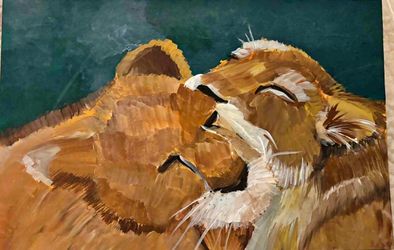 Lion acrylic panting originals& handmade🦁✨