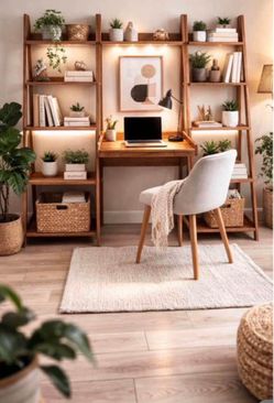 Desk + Bookshelves Set