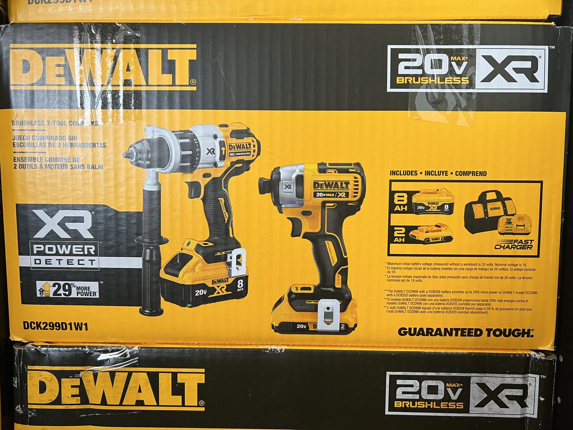 DEWALT Power Detect XR POWER DETECT 2-Tool 20-Volt Max Brushless Power Tool Combo Kit With Soft Case