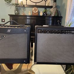 Fender Mustang I (V.2) Guitar Amp And Fender Champion 110 guitar amplifier. 