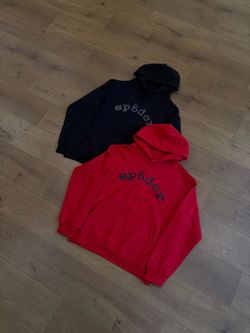 Sp5der Hoodies VVS Red and Black