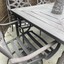 Garden set the aluminum  with umbrella 