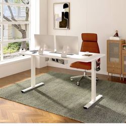 48x24 Whole-Piece Standing Desk with Clamp Power Strip