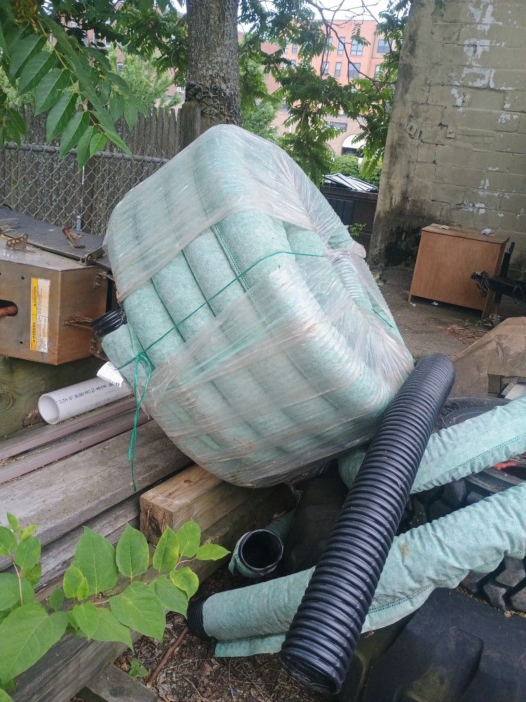 New Soleno Perforated Drain Tile W/ Filter Sock