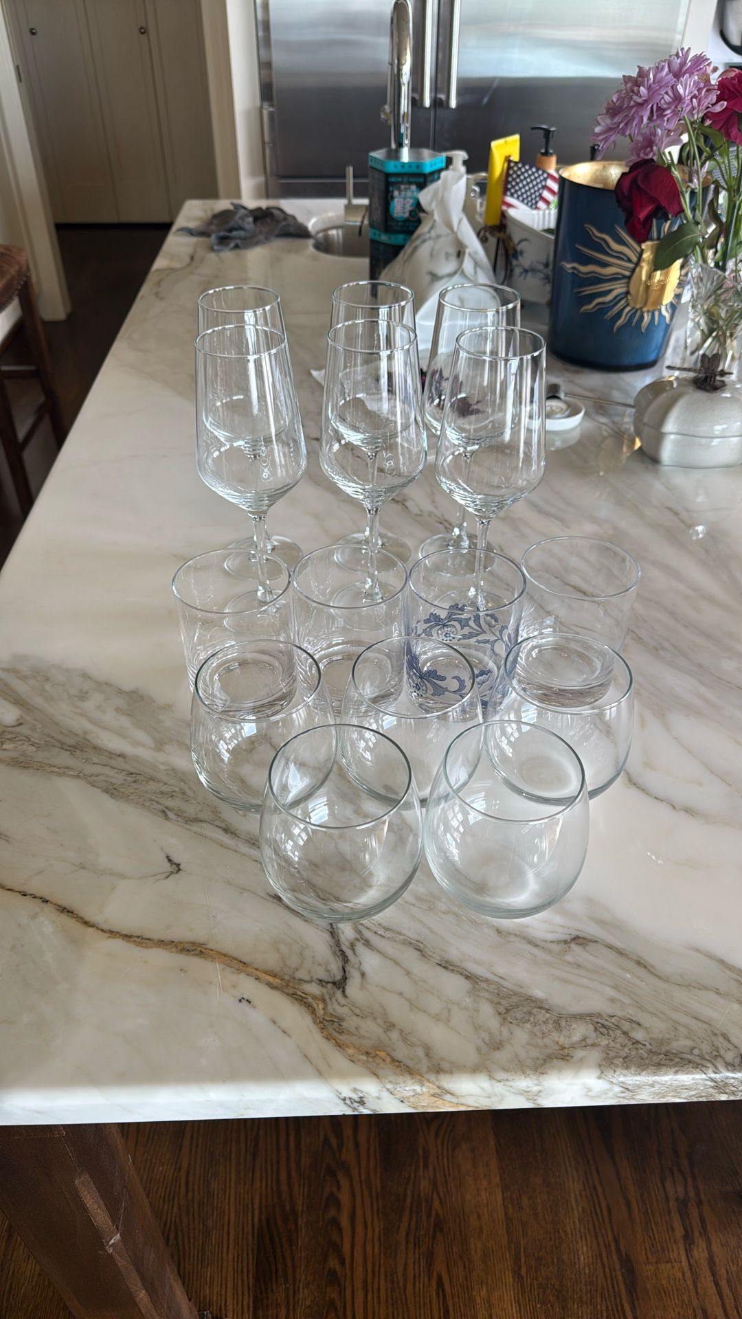 New Wine Glasses And Couple Water Glasses All For $8