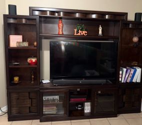real wood tv stand