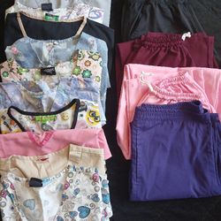 Scrub Tops/bottoms- Size S-M $5 Each 