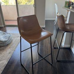 Vegan Leather Bar Stools 