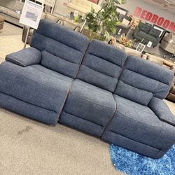 Electric Sofa Recliner With USB ports On Both Side And Headrest Adjustment 