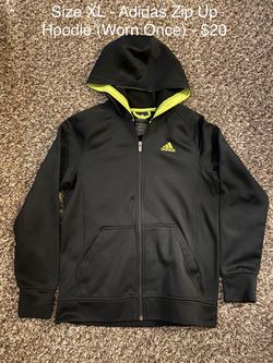 Youth Size XL (14/16) - Adidas Zip Up Hoodie
