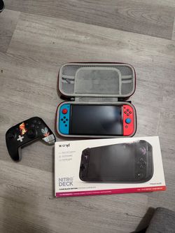 Nintendo Switch with Case, Controller & Nitro Deck