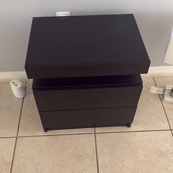Mueble color black 2 cajones con luz incluida control temoto  nuevo